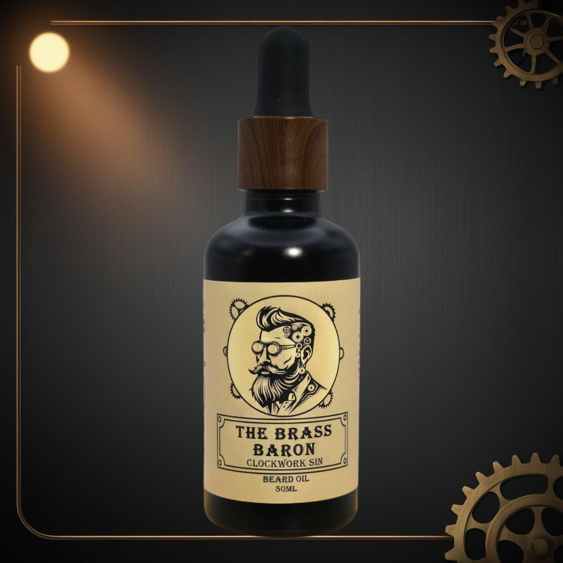 Clockwork Sin Beard Oil 50ml Brass Baron Australia