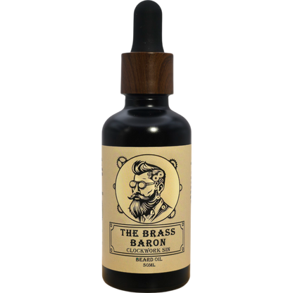 Clockwork Sin Beard Oil 50ml Brass Baron Australia